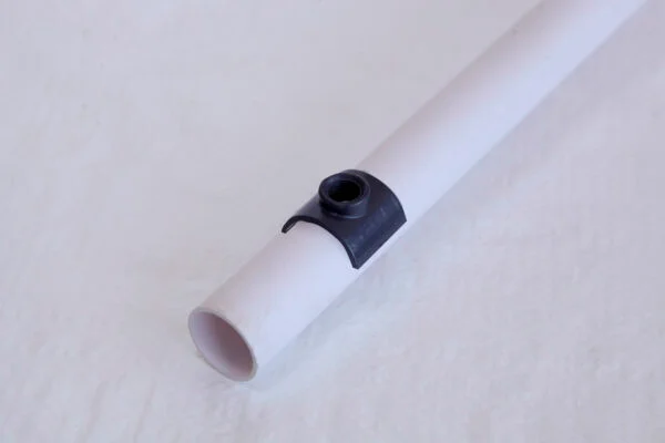 poultry pipe with saddle for secure water line support system by Roots Poultry Industries