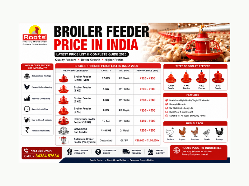 Broiler Feeder Price in India 2026 – Complete Buying Guide